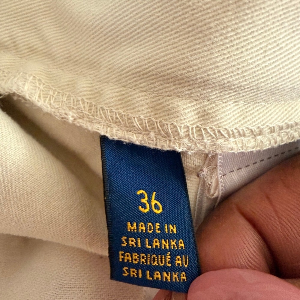 Polo Ralph Lauren Men's Khaki Beige‎ Chino Shorts Flat Front Size 36 Preppy Golf - Picture 14 of 16